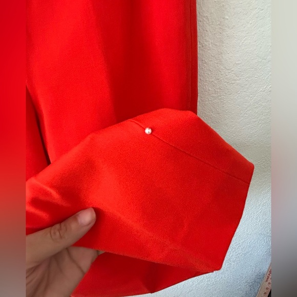 Pearl by Lela Rose Red Susie Tapered Ankle Minimalist Pants SZ 2 - Picture 4 of 9